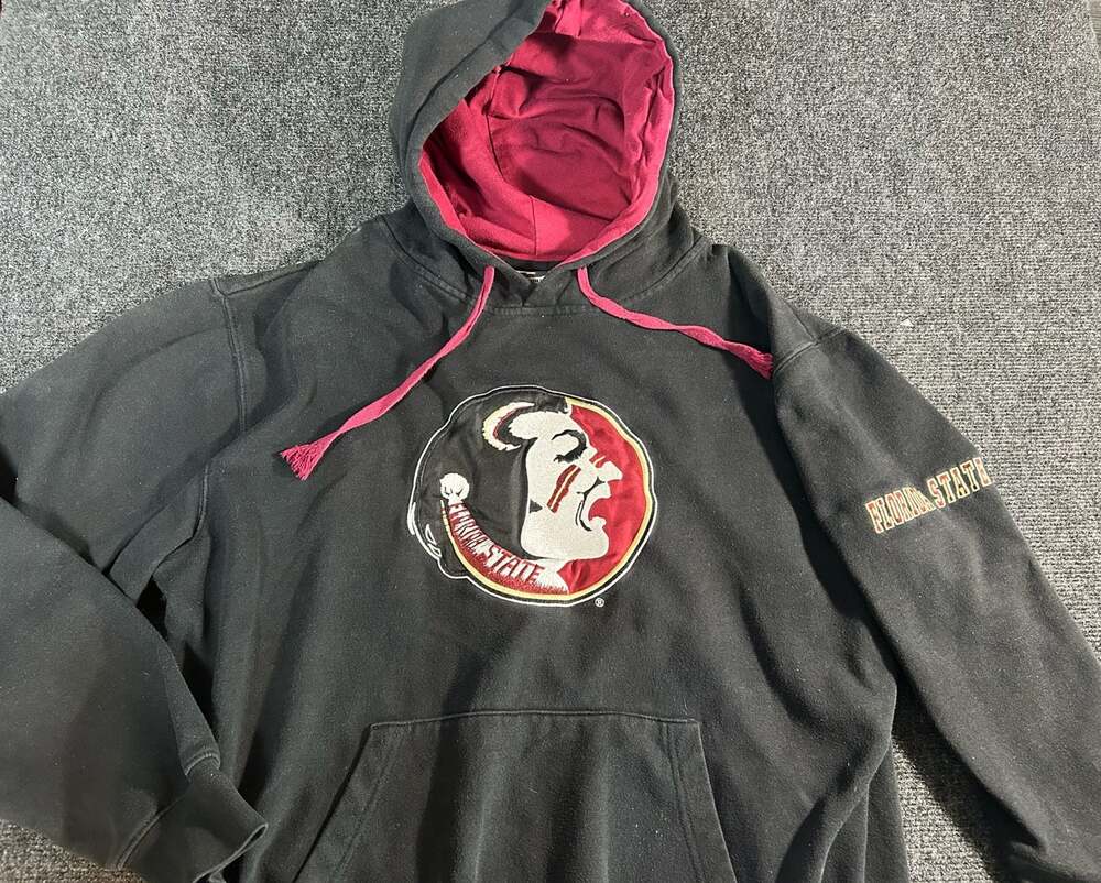 Stadium Athletics Florida State Seminoles Black Hoodie Sweatshirt Size L